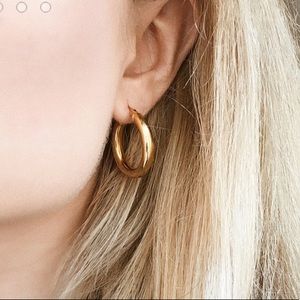 Gold Hoops NWOT